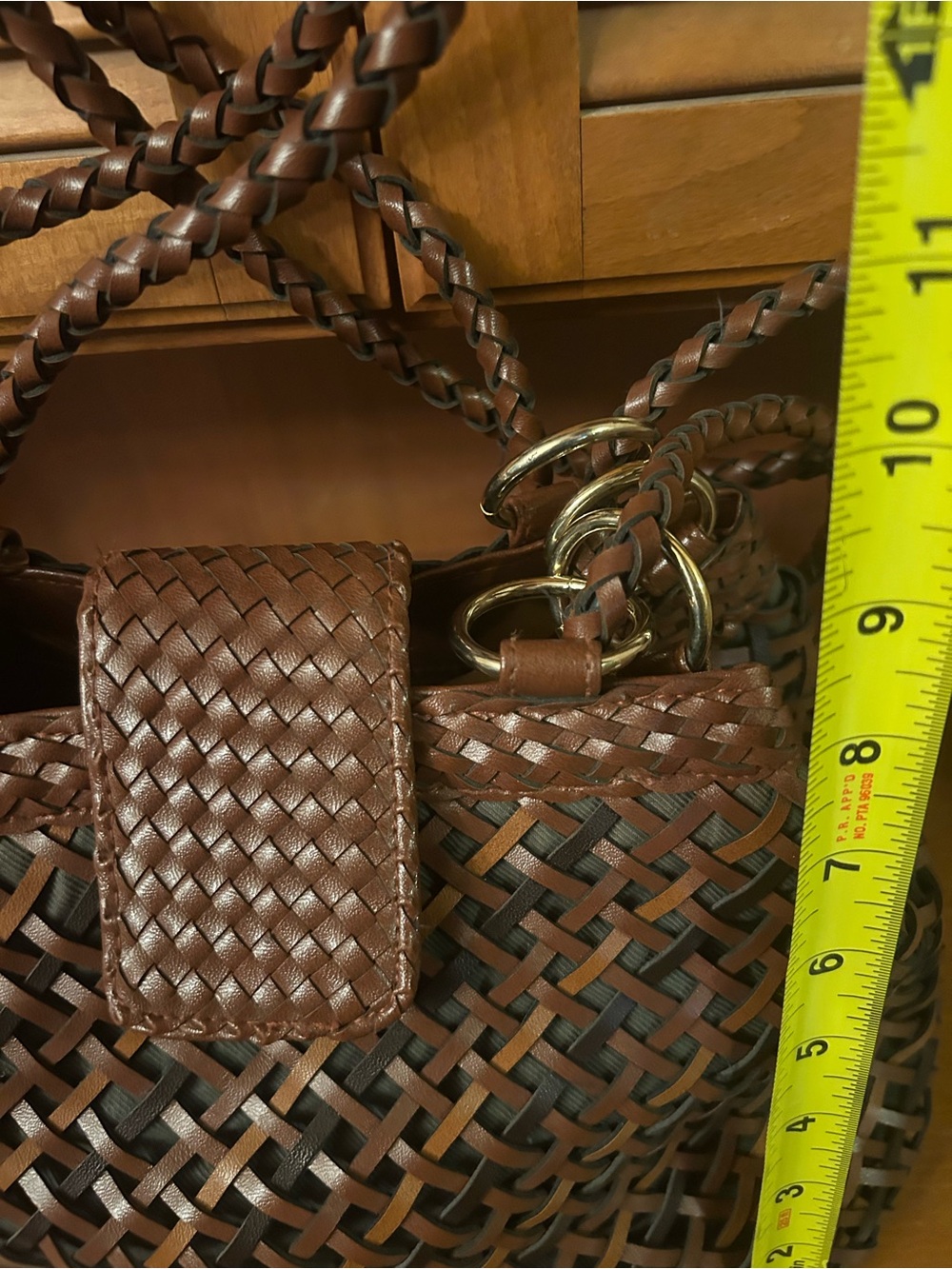 Woven Brown Bag - Stylish Handwoven Design - Picture 2 of 5